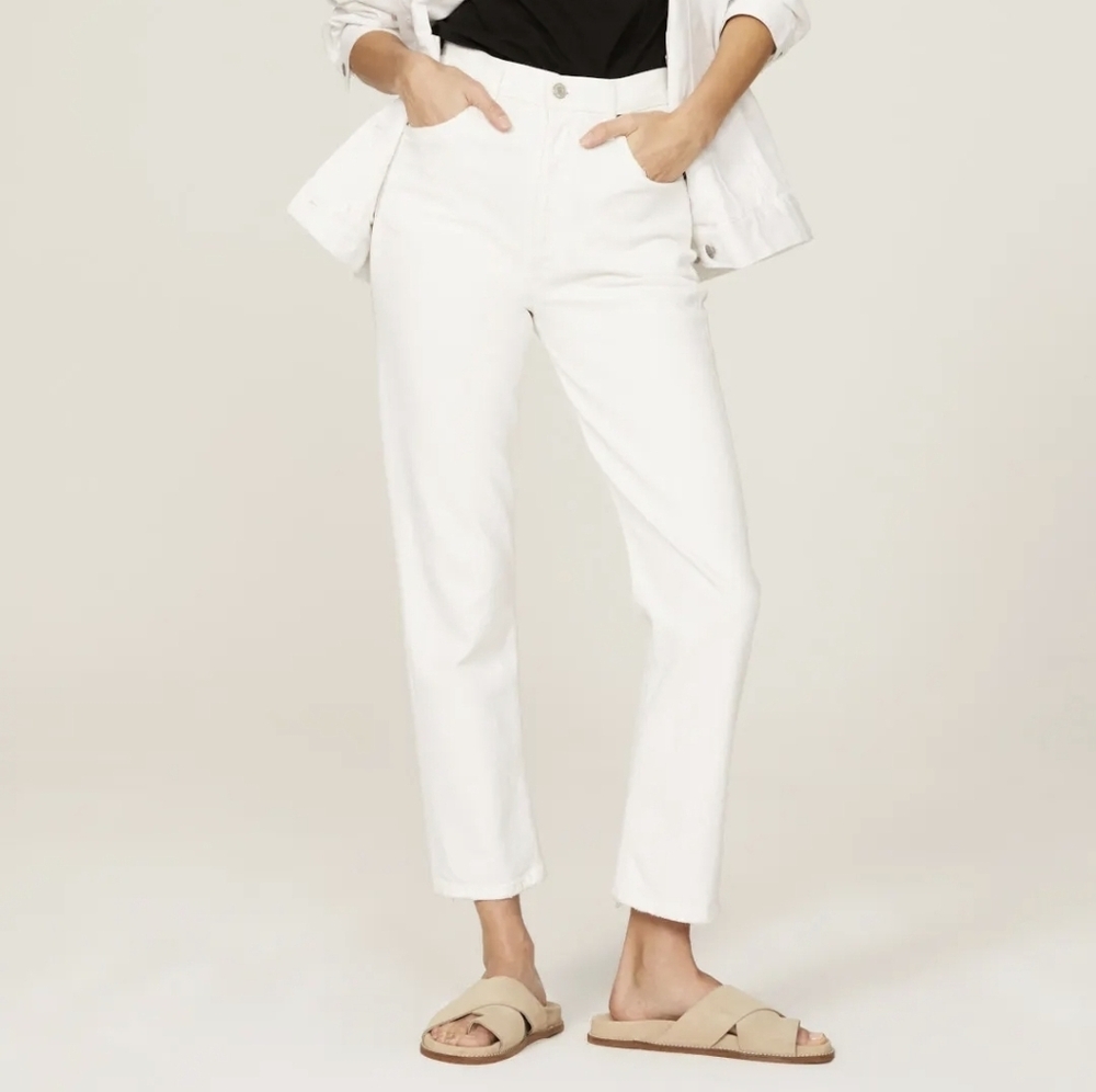 Agolde Cream Denim Jeans